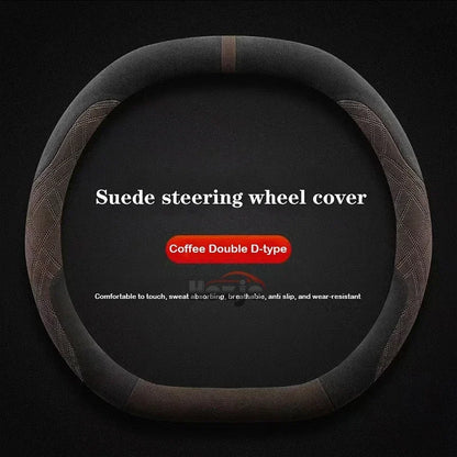Suede Leather Steering Wheel Cover for Geely Preface Starray Cityray