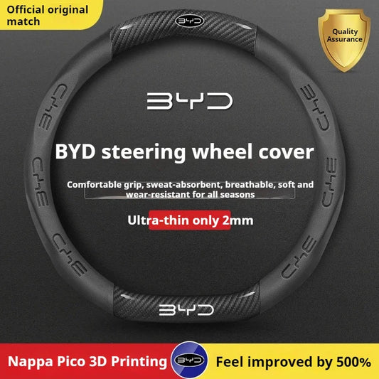 Anti-Slip Suede Steering Wheel Cover for BYD Atto 3 Yuan Song Qin