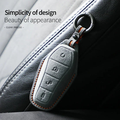 BYD Car Key Case Suede Leather Cover for Han EV Qin Song Atto 3