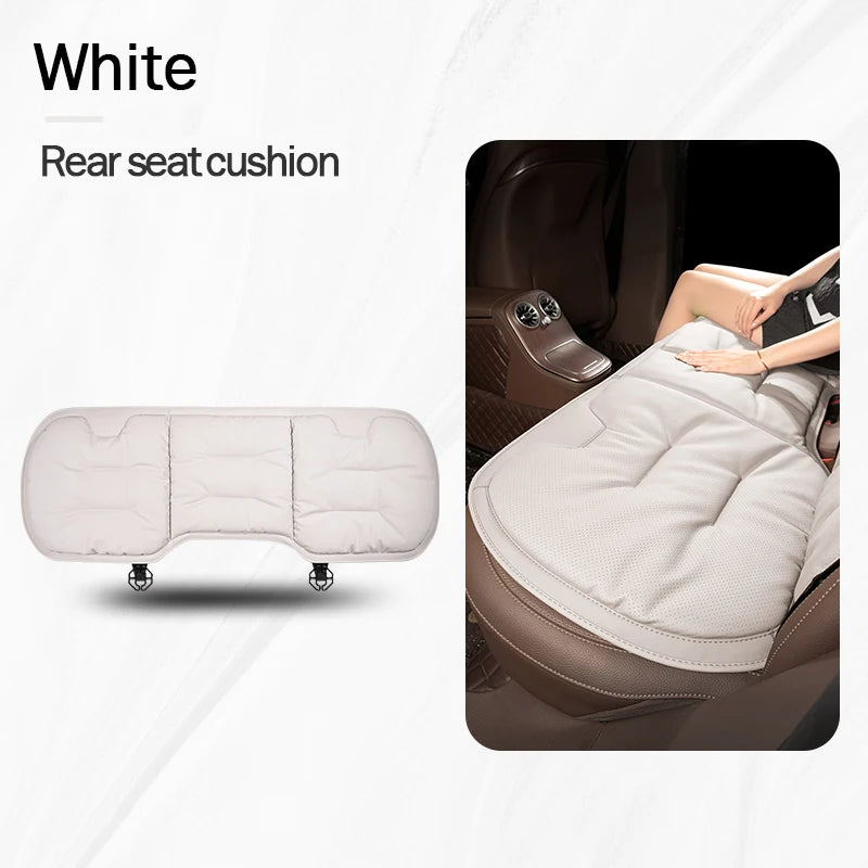 Universal PU Leather Car Seat Cover – Waist Support Cushion, Four Seasons Protector - 1PC Brown Seat