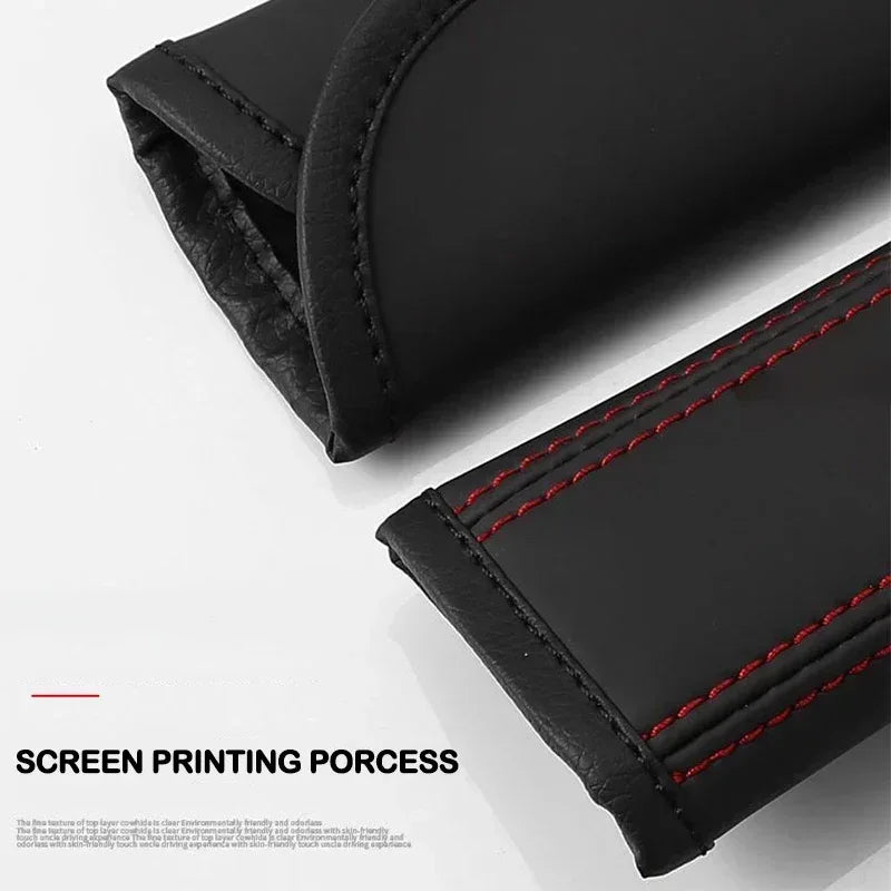 Hyundai Ioniq 6 Leather Seat Belt Shoulder Pads - Blue