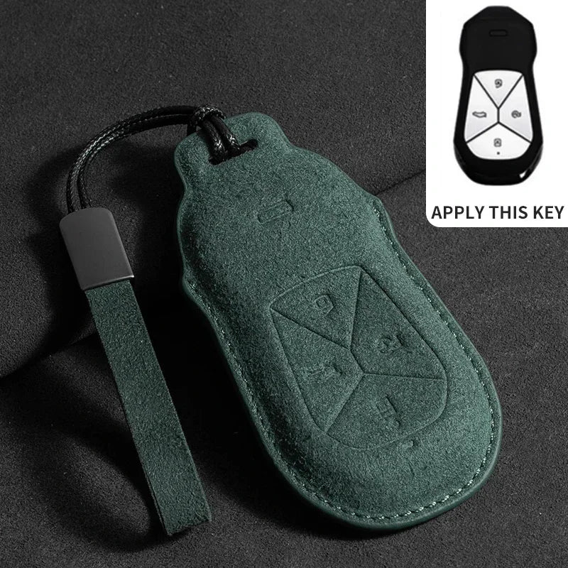 XPeng Suede Key Case - Green B2