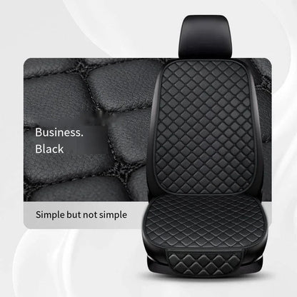 Leather Car Seat Cover – Wear-Resistant, Universal Four Seasons Cushion - 1pc Black and red