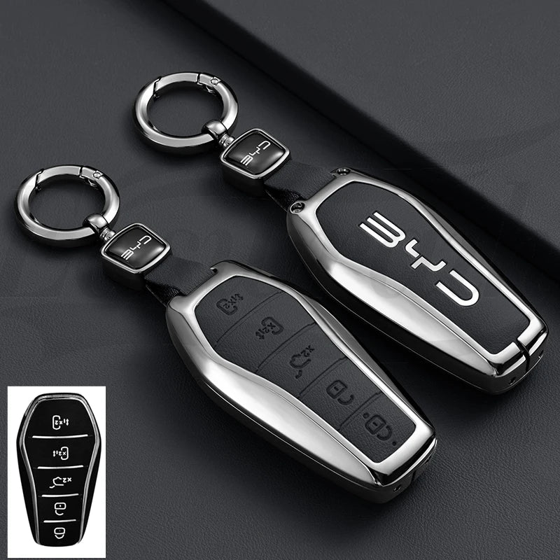 Leather Key Case Cover for BYD Song Plus Qin Han Tang Atto Dolphin