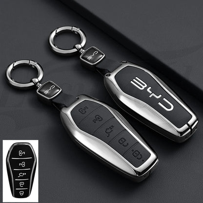 Leather Key Case Cover for BYD Song Plus Qin Han Tang Atto Dolphin