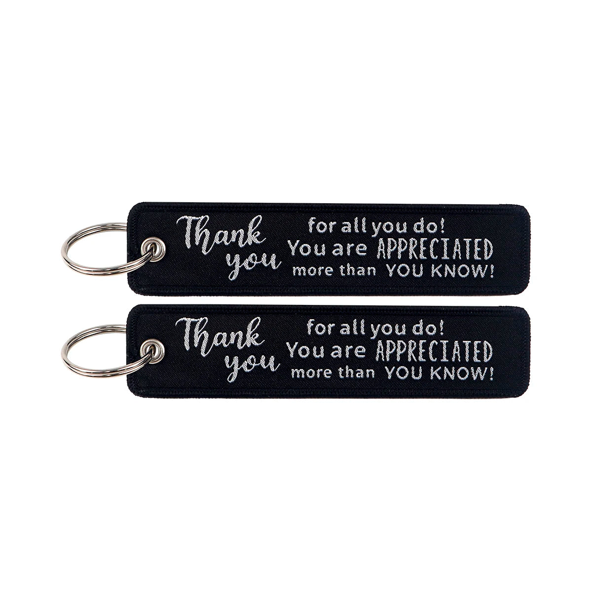 Embroidered Keys Tag Keychain - Personalized Key Identifier Fob