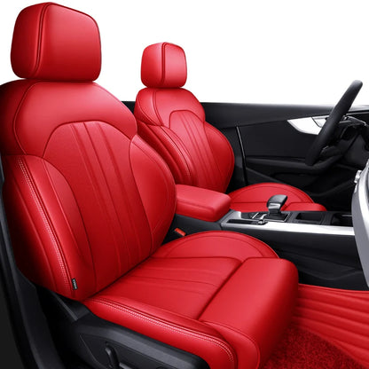 Custom-Fit Leather Car Seat Covers for Audi A3, A4, A6, Q3, Q5, Q7, A7 & TT – Full 5-Seat Set