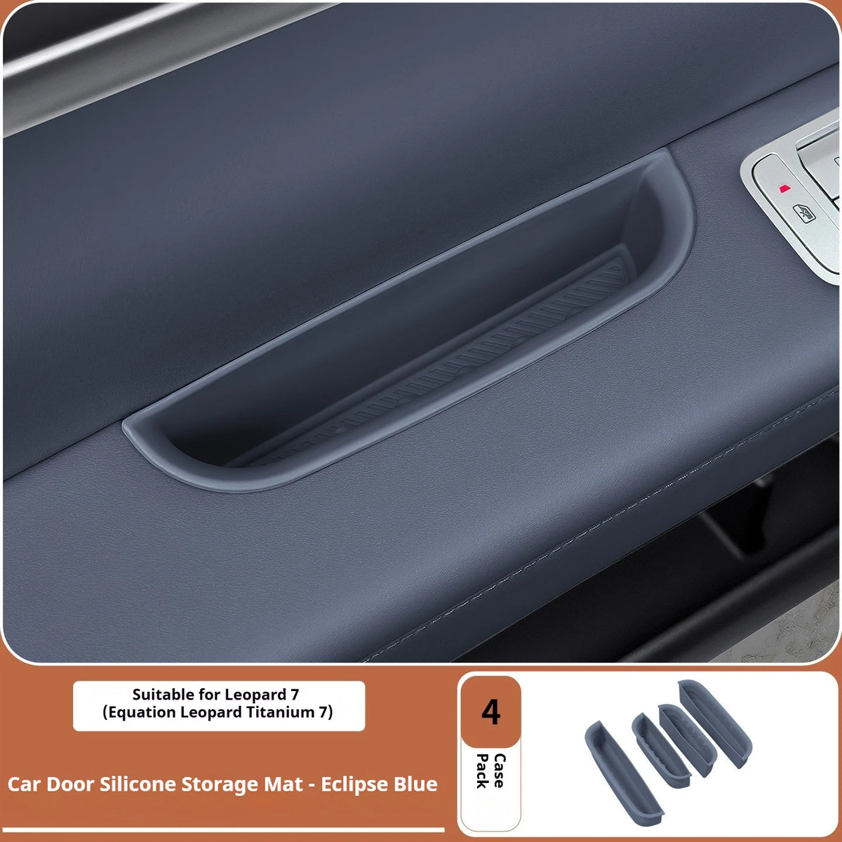 BYD Ti7 Door Handle & Rear Air Vent Organiser Set - Blue Door Handle