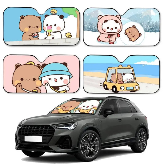 Bubu Dudu Universal Car Sunshade Windscreen Folding Visor Cover - A