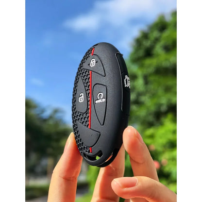Hyundai Silicone Key Case — Kona, Tucson, Santa Fe, N Line - 3 plus 1 Buttons
