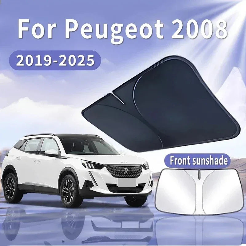 Peugeot 2008 Foldable Sun Visor 2019-2025 Windshield Sunshade - 