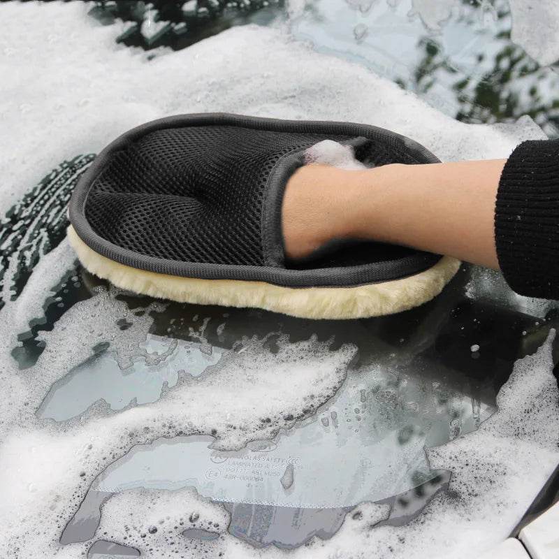 Microfiber Wool Car Wash Glove - 