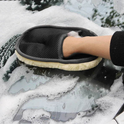 Microfiber Wool Car Wash Glove - 
