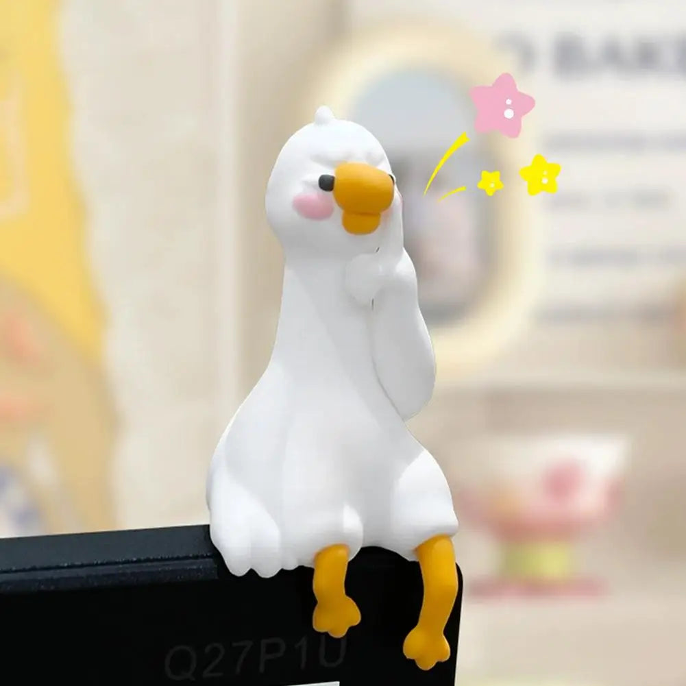Resin Mini Goose Figurines for Car Dashboard & Desk Decor
