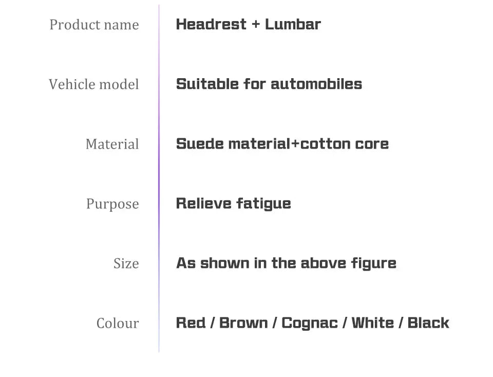 Jaecoo Breathable Suede Neck & Lumbar Support Pillow - set cognac