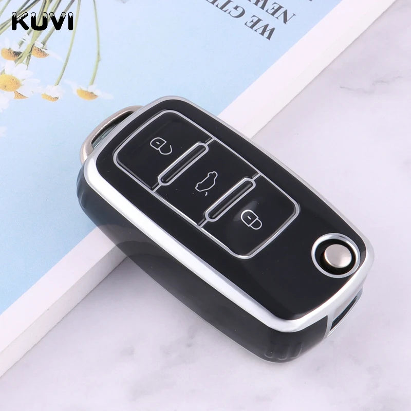 VW Polo, Golf MK4–MK6 & Passat TPU Key Case — 2 or 3 Button