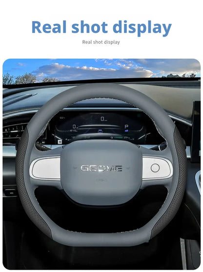 Geely EX2 Nappa Leather Steering Wheel Cover – 34 cm