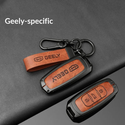 Zinc Alloy Leather Key Case for Geely Emgrand Atlas GX3 GS NL3