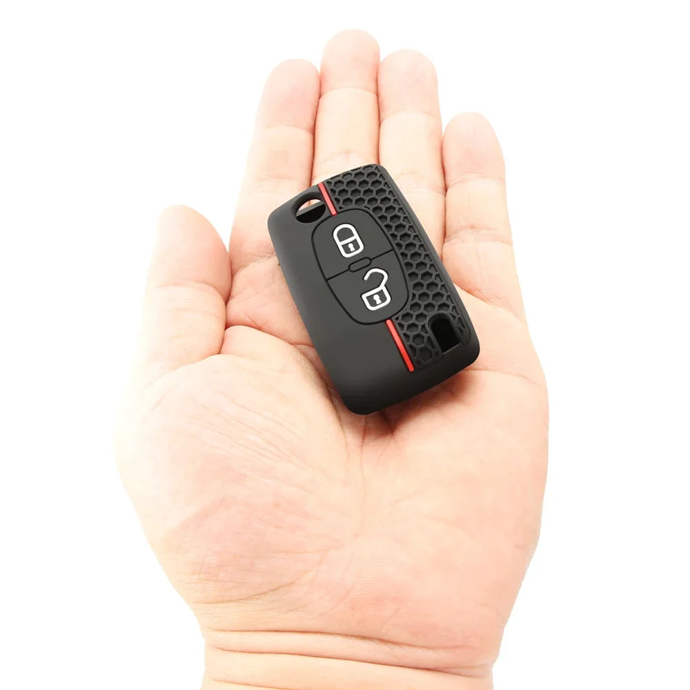 Peugeot Silicone Flip Key Cover — 107, 207, 307, 308, 3008