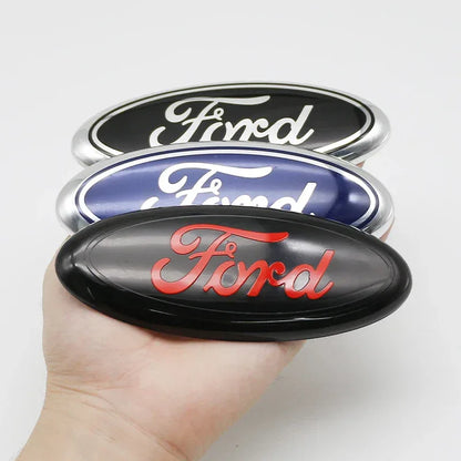 Ford 14.5cm Metal Front Grille & Trunk Logo Badge Emblem - A