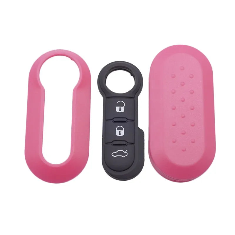 Fiat 500, Panda & Punto Remote Key Shell — 3 Button, 8 Colours