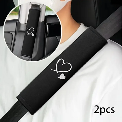 Love Car Seat Belt Cover Soft Shoulder Pad Protector for All Models