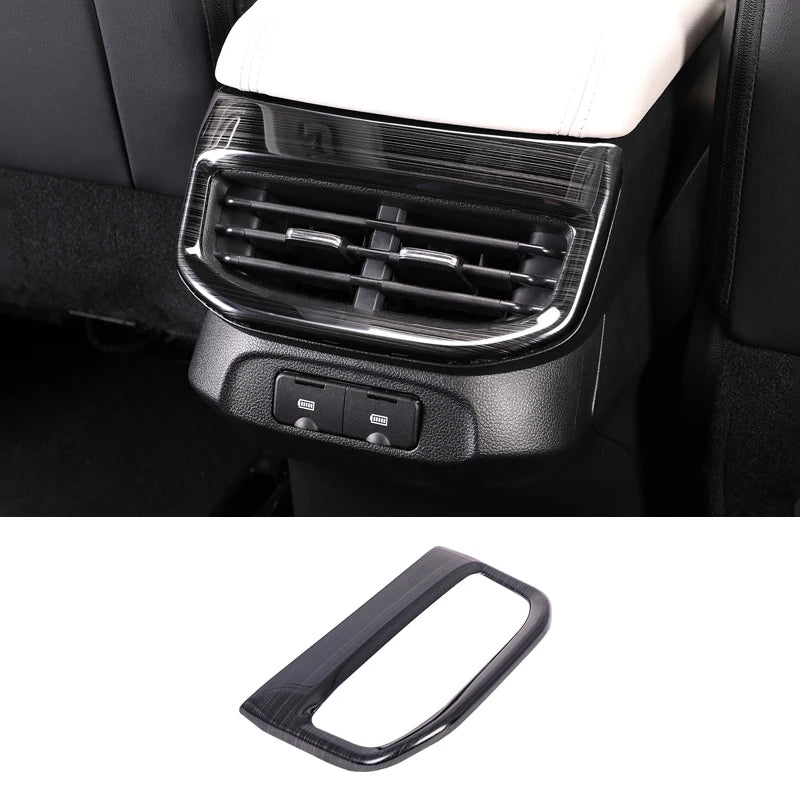 Carbon Fibre-Style Haval H6 Rear Air Vent Frame Trim - Black