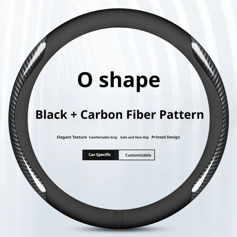 Genesis Ultra-Thin Nappa Leather Steering Wheel Cover - Round Shape / Style 5