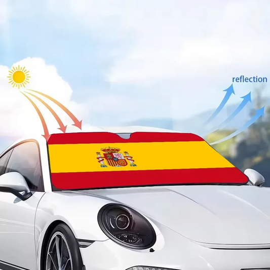 AutoShade Spain Flag Car Sunshade UV Protection Windscreen Cover -