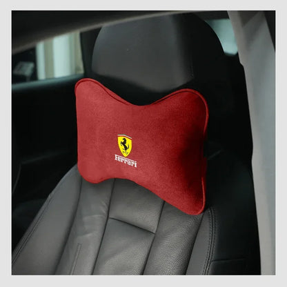 Ferrari Suede Neck Pillow - Red