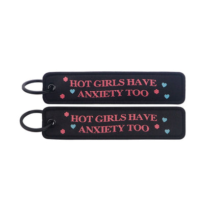 Embroidered Keys Tag Keychain - Personalized Key Identifier Fob