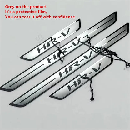 For Honda HRV HR-V Vezel  Stainless Steel Scuff Plate Door Sill Guards Thresholds Cover Trims Car Accessories