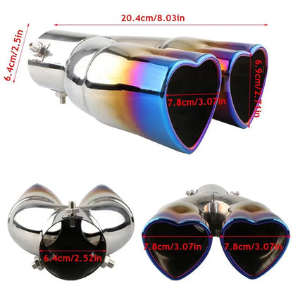 63mm Stainless Steel Exhaust Tip with Colorful Muffler Finish