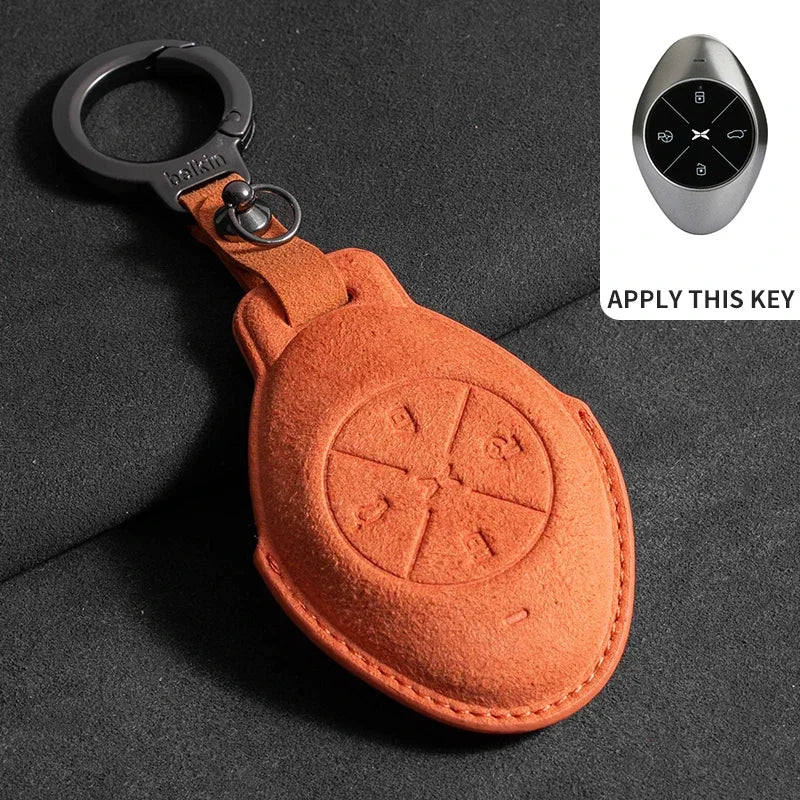 XPeng Suede Key Case - Orange  A1