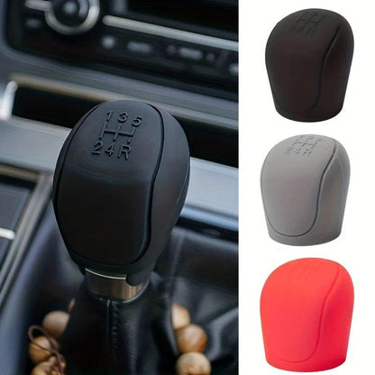 Silicone Shift Knob Cover Anti-Slip Grip 6-Speed Manual Transmission