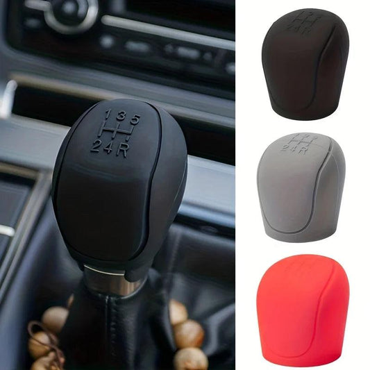 Silicone Shift Knob Cover Anti-Slip Grip 6-Speed Manual Transmission