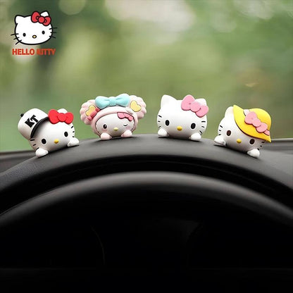 5PC Hello Kitty Car Dashboard Ornaments Japanese Kawaii Charm Set
