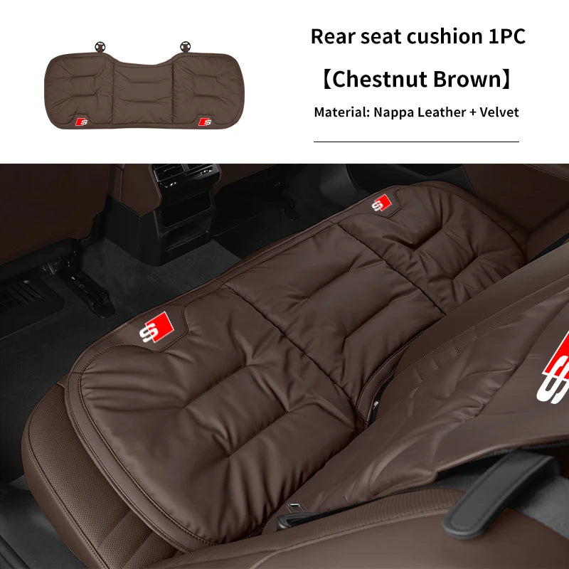 Audi Seat Covers | Universal Front & Rear Cushion Protectors - Cushion Mocha Brown