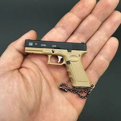 1:3 Scale G17 Metal Keychain - Tactical Mini Replica Pendant Gift