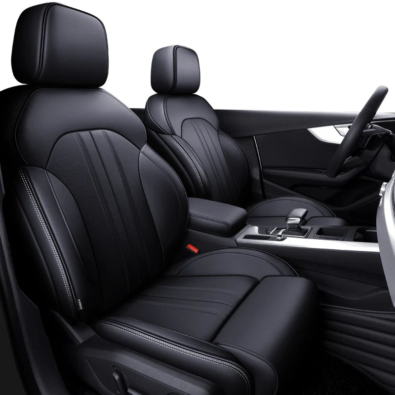 Custom-Fit Leather Car Seat Covers for Audi A3, A4, A6, Q3, Q5, Q7, A7 & TT – Full 5-Seat Set