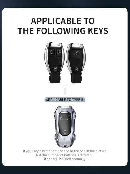 Mercedes-Benz Zinc Alloy Car Key Cover – A, C, E & S Class