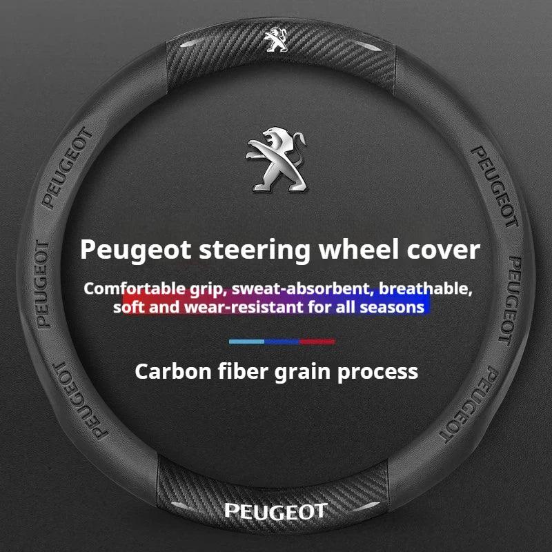 Peugeot Leather Steering Wheel Cover - D Type Black A