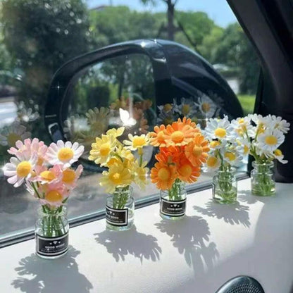 Sunflower Car Dashboard Decoration - Healing Fresh Flower Interior