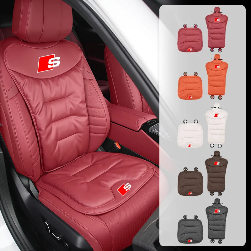 Audi Seat Covers | Universal Front & Rear Cushion Protectors - Cushion Mocha Brown