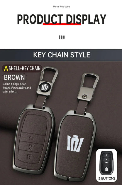 Toyota Key Cover - Zinc Alloy Case - B-red keyring