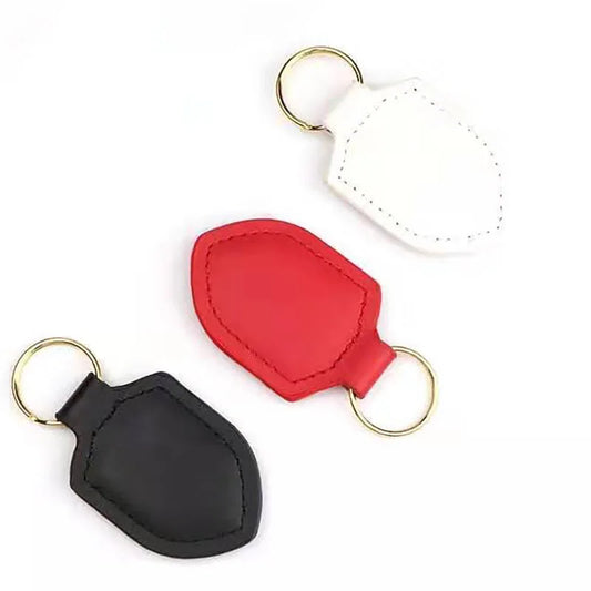 Shield Leather Keychain Metal Logo GTS 986 997 958 918 970 981 996 991 – front view