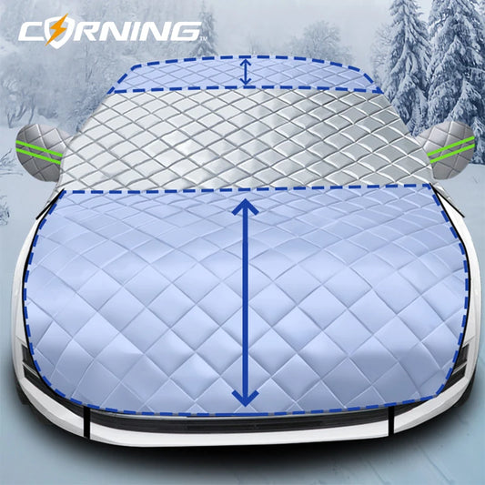 Car Hail Protector Half Cover | Outdoor Waterproof Sunshield & Dust Guard - 3 Layers CAR Thin