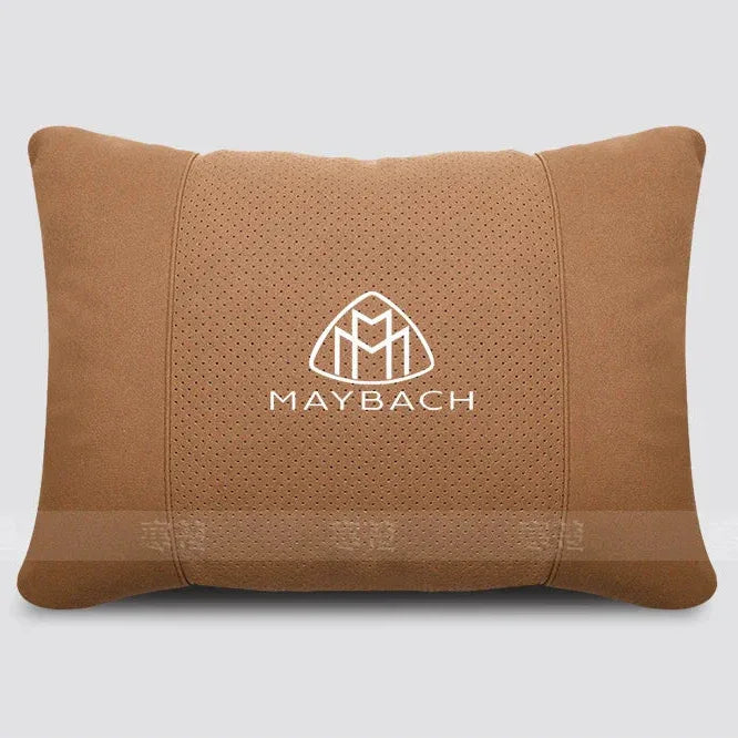 Maybach Suede Car Headrest Pillow & Lumbar Support