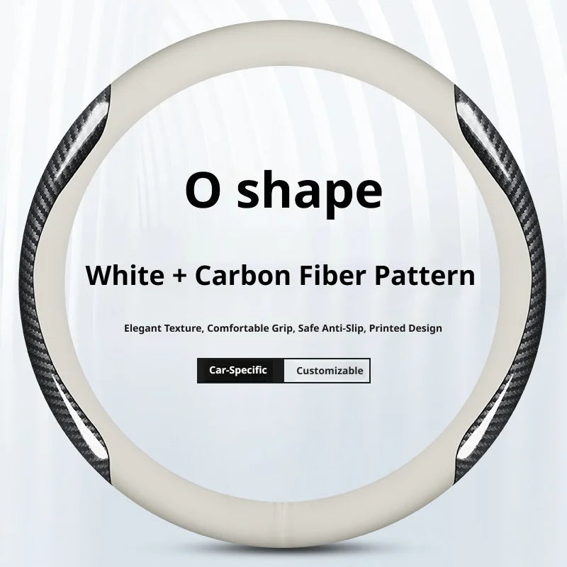 Genesis Ultra-Thin Nappa Leather Steering Wheel Cover - Round Shape / Style 3