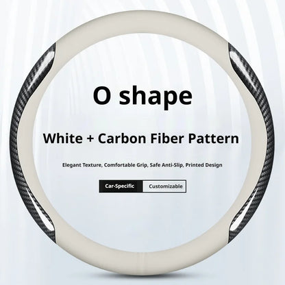 Genesis Ultra-Thin Nappa Leather Steering Wheel Cover - Round Shape / Style 3